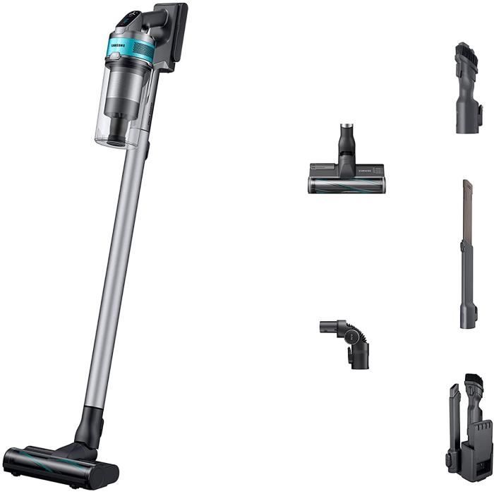 Aspirateur Balai - SAMSUNG - Jet 75 Turbo - 2en1 - Rechargeable - Sans Sac - Noir/Chrome