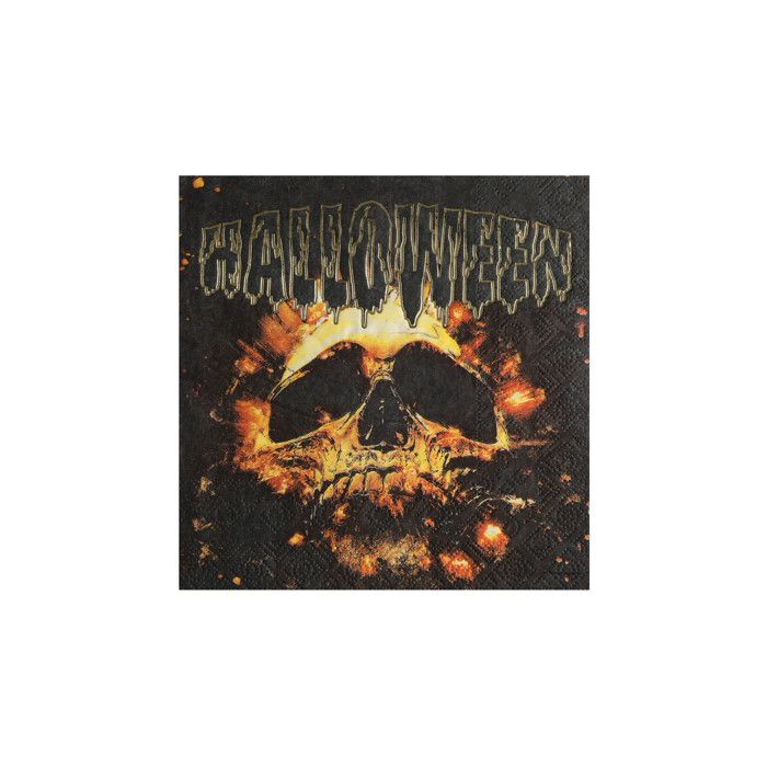 Pack De 20 Serviettes En Papier Motifs Automne & Halloween - 33x33 Cm - 3 Plis