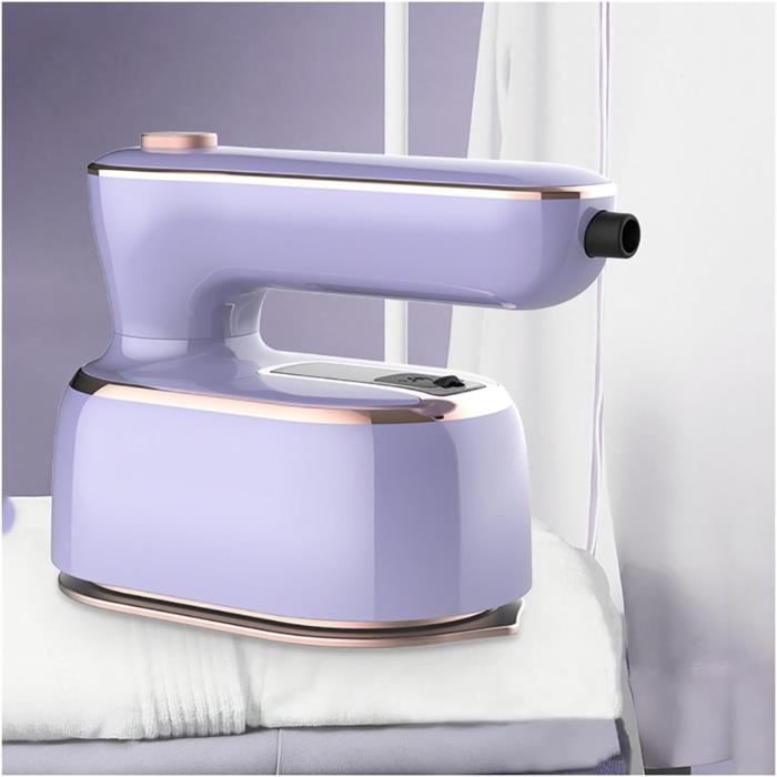 Mini Fer à Repasser/défroisseur Vapeur Pliable - 1000W, Réservoir 50 Ml, Poignée Longue