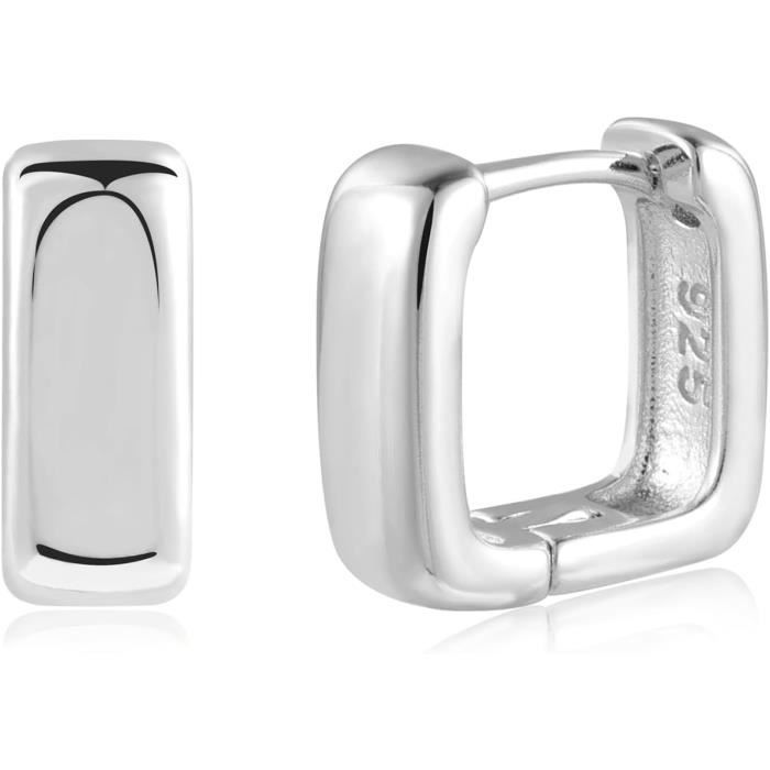 3 Paires De Boucles D'oreilles Stud Argent 925 Plaqué Or - Zircone - Neuf étiqueté