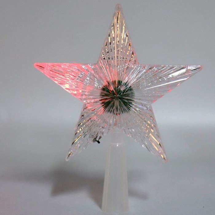 étoile Sapin Lumineuse Cimier De Sapin De Noël, étoile à LED Scintillante Pour Décoration De Etoile Lumineuse Pour Sapin