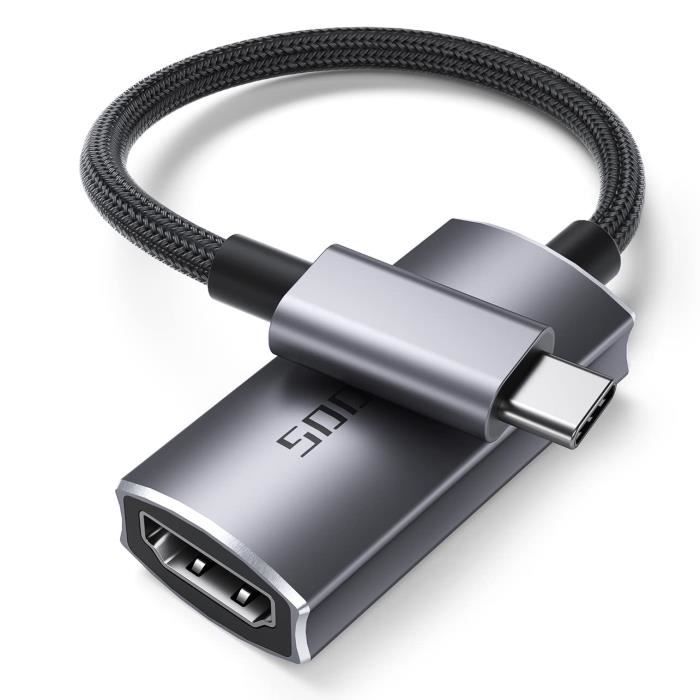 Adaptateur USB C Vers HDMI 4K@ 60HZ Type-C Thunderbolt 3/4 Vers HDMI Femelle Compatible Avec