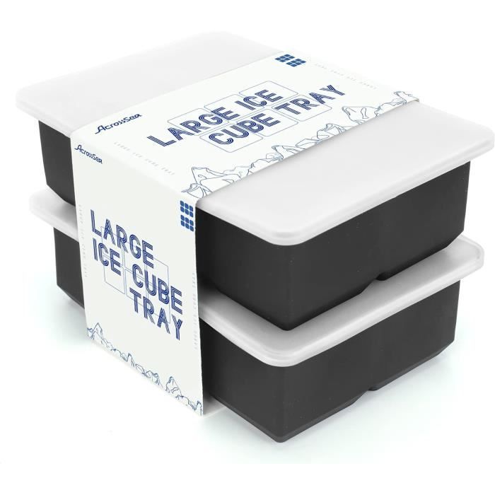 Lot De 2 Moules à Glace En Silicone Avec 100 Bâtons En Bois