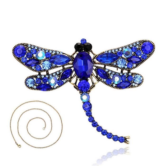 Strass émail animal libellule broche Charme Animal Broche Pin Femmes Bijoux