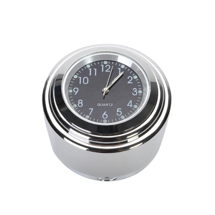 Montre Moto TKOOFN Guidon Horloge 7-8 1 Thermomètre Motorcycle Pour Harley Honda