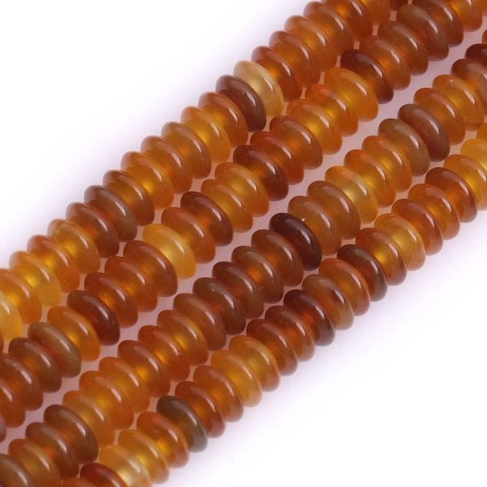 Lot De 30 Perles En Cornaline Naturelle 6 Mm - Gemme Orange, Neuf, Origine Chine