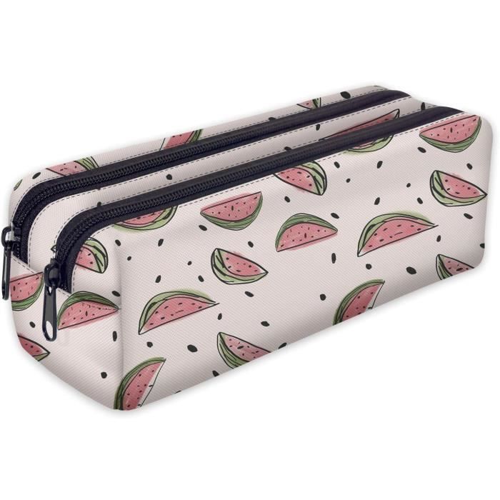 Trousse Scolaire Style Floral - Coton Léger, Spacieuse - Idéale Pour Crayons, Maquillage, Voyage - Cadeau Femme, étudiante, Bureau