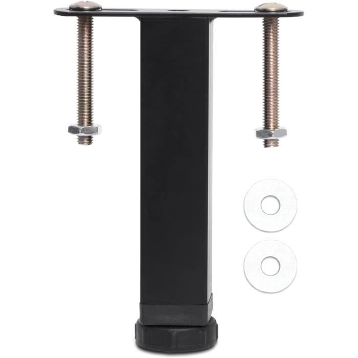 Kit 2 Pieds De Lit Ajustables En Fer Pour Sommier - Réglables De 14,5 à 24 Cm, Neufs