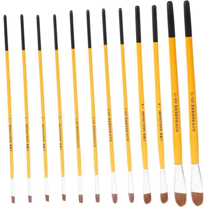 Set De 60 Pinceaux Peinture - Pointes Plates Et Rondes - Pour Aquarelle, Huile, Acrylique Et Body Painting