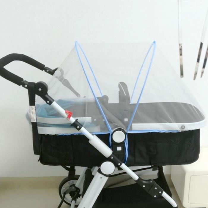 Moustiquaire Universelle Pour Poussette – Filet Anti-Insectes Noir Élastique, Protection Bébé Contre Moustiques, Mouches Et Abeilles – Lavable Et Pliables
