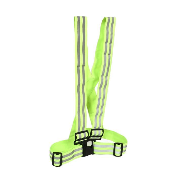 Gilet de course réfléchissant Gilet réfléchissant Haute Visibilité lastique Léger Ceinture sport ensemble vert - Vvikizy