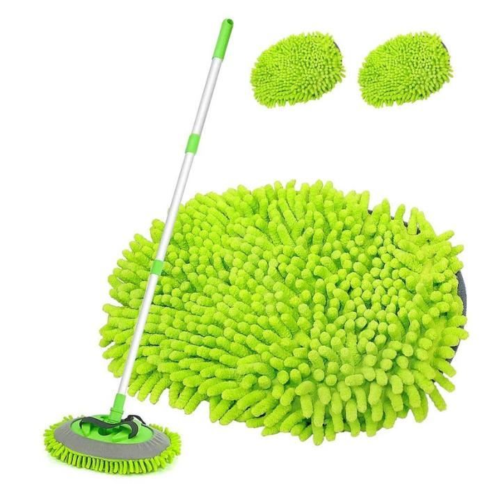 3Pcs Vadrouille De Lavage De Voiture 60-112cm Tige