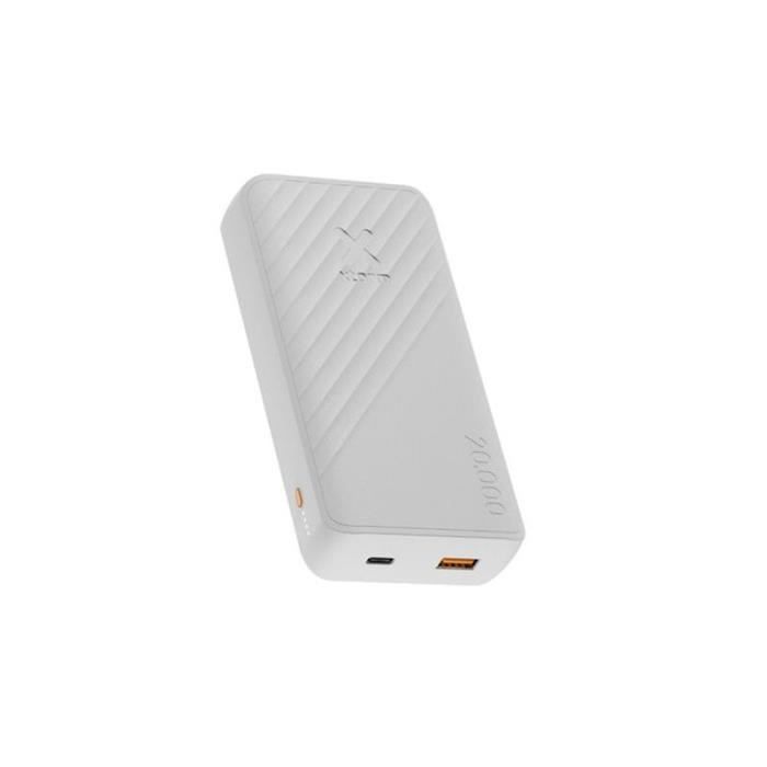 Powerbank 20 000mAh USB-A/USB-C Modèle Go2 FastCharge 15W Compact Xtorm Blanc