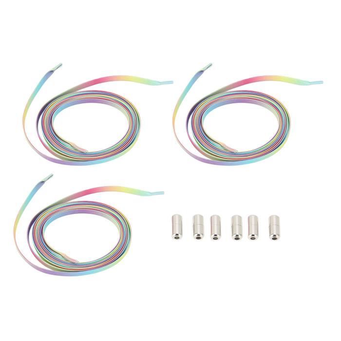 Lacets Arc-en-ciel Dégradés Ronds - 120 Cm, Colorés, Pour Baskets Et Chaussures De Sport - 8