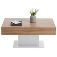🎀6228CHIC - Table de salon Table basse Meuble TV Style Industriel contemporain - Table à thé Table d'appoint Table gigogne -Chêne a-1