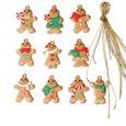 Ornements d'homme en pain d'épice pour Décorations d'arbre de noël breloques suspendues Figurine pendentif de vacances - G-1