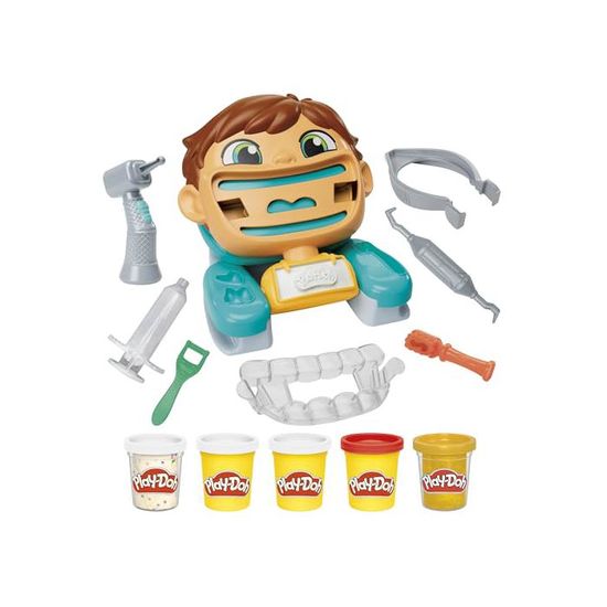 PLAY-DOH - Pâte A Modeler - Le Dentiste + assortiment de 4 pots - Jeux - Jouets