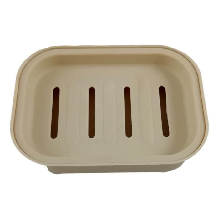 Lababo Label Porte Savon 11x8cm en Plastique Beige ou Gris Rangement Salle de Bain ...