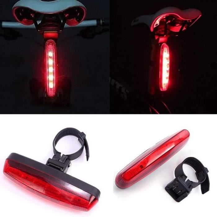 Lumiere Vélo Avant Et Arrière Avec 3 Modes – LED Aluminium, Batterie CR2032, Étanche IPX4, Pour VTT, Casque Et Sac à Dos