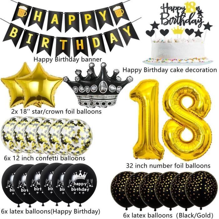 POPOYU Kit 37 Pièces Vaisselle Et Décoration Anniversaire | FindTheDeal