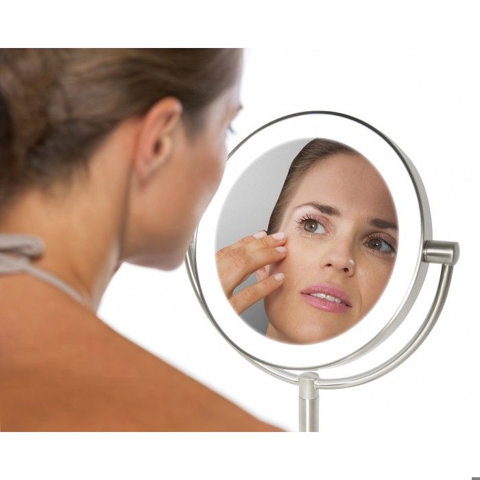 Miroir à double face HoMedics Beauty Spa avec DEL gradable - éclairage
