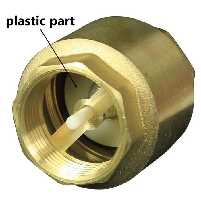 Clapet antiretour en laiton INVENA 1" BSP femelle x femelle avec insert en plastique