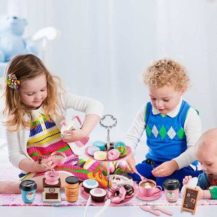 STAY GENT Services à Thé Enfant Fille 38pcs Dinette Enfant Avec Jou De Dessert Donuts Princesse Services A The Jeux Dimita Amz STAY GENT Services à Thé Enfant Fille 38pcs Dinette Enfant Avec Jou De Dessert Donuts Princesse Services A The Jeux Dimita Amz