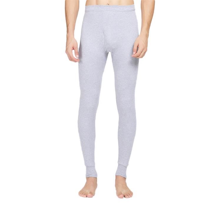 Leggings Thermiques Doublés Polaire Pour Hommes - Sous-vêtements Longs Type Long Johns, Lavable Machine