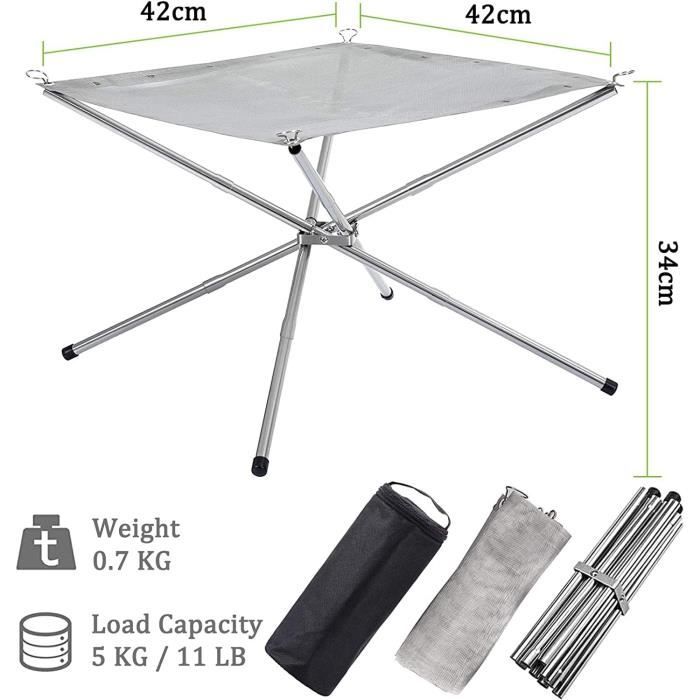 Odoland Barbecue pliable pour feu de camp, foyer de camping, poêle à bois d' extérieur, brûleur à bois en acier inoxydable 304 de qualité supérieure, barbecue portable avec sac de transport pour Odoland Barbecue pliable pour feu de camp, foyer de camping, poêle à bois d' extérieur, brûleur à bois en acier inoxydable 304 de qualité supérieure, barbecue portable avec sac de transport pour