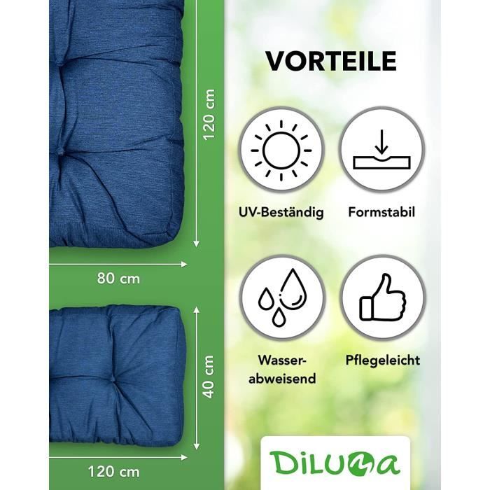 DILUMA Coussins pour Palette Euro Canape Comfort Anthracite