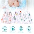 Couche-culottes jupe en tissu lavable pour bébé 3 couches réutilisable coton doux - DUOKON - M - Blanc - Mixte-2