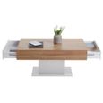 🎀6228CHIC - Table de salon Table basse Meuble TV Style Industriel contemporain - Table à thé Table d'appoint Table gigogne -Chêne a-2