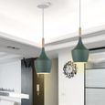 Lustre Suspension Moderne Suspension Luminaire Industrielle pour Salon Chambre Cuisine Vert-2