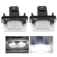 Lampe d'immatriculation 2pcs 18 LED gauche droite lampe de plaque d'immatriculation de voiture pour Citroen C3 2002‑2009-2
