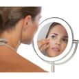 Miroir à double face HoMedics Beauty Spa avec DEL gradable - éclairage application maquillage + coiffage, grossissement normal / 7x-2