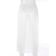 YIZYIF Femme Jupon Jupe sous Robe Fond de Jupe Elastique Sous-vêtement Dentelle Lingerie Soie Glacée Type B Blanc-2