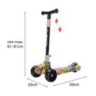 Trottinette EVOLAND Enfant 5 Ans – Pliable, Hauteur Réglable 3 Niveaux, Motif Graffiti, Charge 100kg, Alliage Alu/acier