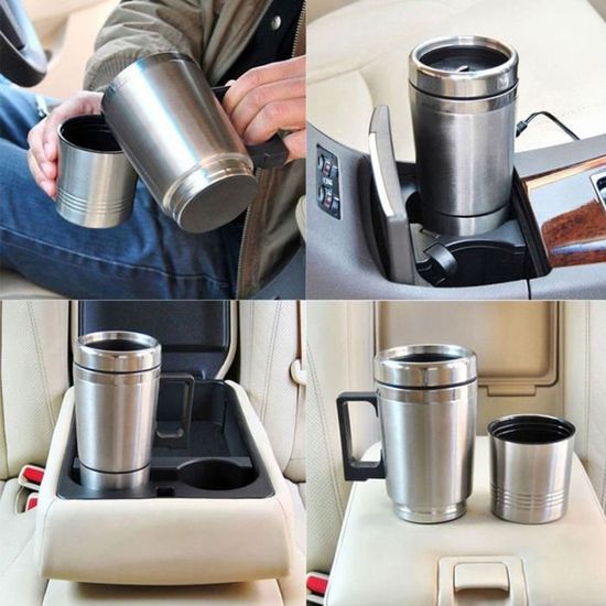 Drfeify bouteille d'eau de voiture Bouilloire électrique de voiture café  thé tasse de chauffage de l'eau 12V 350ML + 150ML - Cdiscount Electroménager