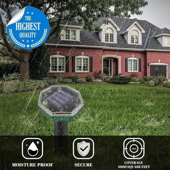 Répulsif Anti-taupes Solaire – 6 Pièces – Ultrasons Et Vibrations – Protection Jusqu’à 650 M² – Imperméable – Pour Jardin Et Pelouse