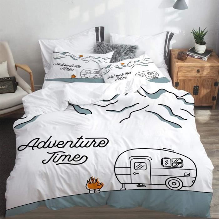 Parure De Lit Illustration Avec Un Camping Car R tro Sur Le Fond Des parure-de-lit-illustration-avec-un-camping-car-r-tro-sur-le-fond-des