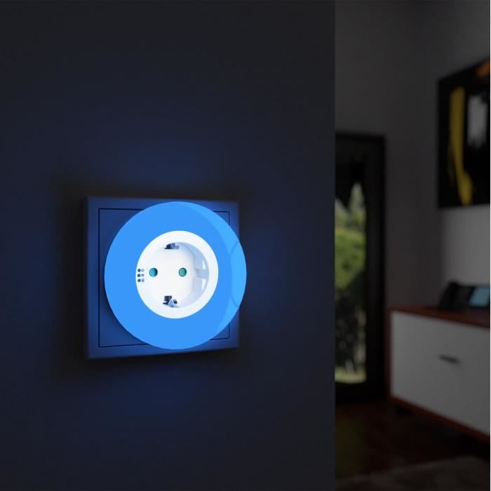 Veilleuse avec prise électrique - 9x LED - 3 couleurs - Sécurité
