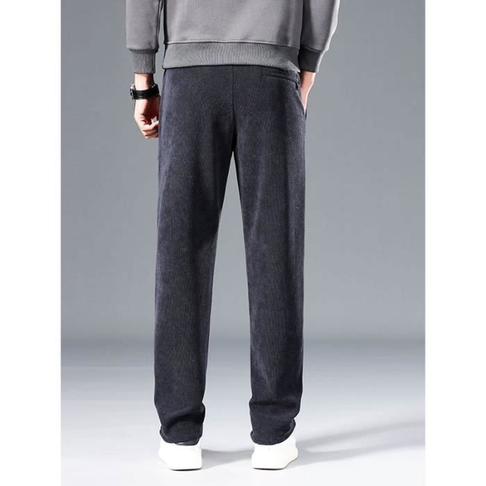 Pantalon doux décontracté en tissu velours côtelé pour hommes (50 % de