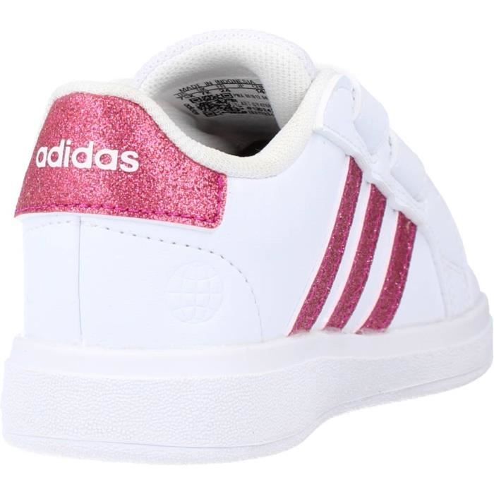 Basket Adidas 125432 Blanc - ADIDAS - Fille - Synthétique - Enfant - Lacets  Blanc - Cdiscount Chaussures