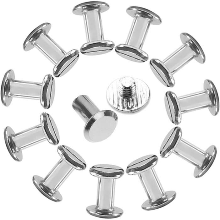 Lot De 50 Rivets À Vis Chicago À Tête Plate En Laiton Durable, Anti ...