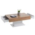 🎀6228CHIC - Table de salon Table basse Meuble TV Style Industriel contemporain - Table à thé Table d'appoint Table gigogne -Chêne a-3