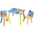 Ensemble de Table et chaises pour Enfant, Set 1 Table et 2 chaises en MDF Robuste Motif, Monde sous-Marin 0004ETZY-3