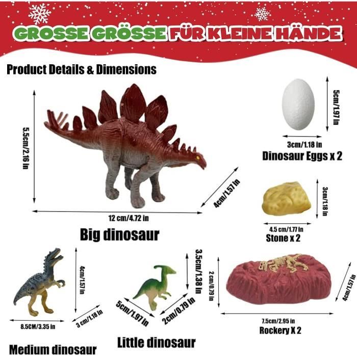 Calendrier De L'Avent 2024 - Dimensions : 16 X 22 Cm - Sacs En Papier à Remplir Soi-même - Dessinés à La Main - Dinosaures - Calendrier De Noël à Bricoler Soi-même