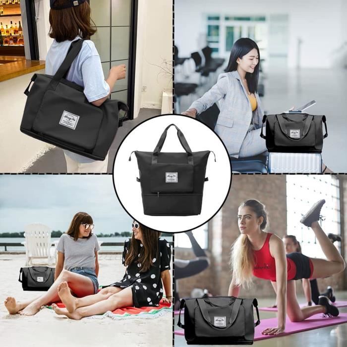 Sac De Voyage Pliable Ultra Léger 55L – EHOTER, Imperméable En Oxford, Idéal Sport, Gym, Vacances Homme/Femme