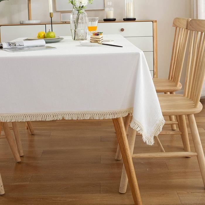 WAITER TREE Rectangulaire Nappe Effet Lin Nappe Imperméable Lavable pour Décoration de Table WAITER TREE Rectangulaire Nappe Effet Lin Nappe Imperméable Lavable pour Décoration de Table