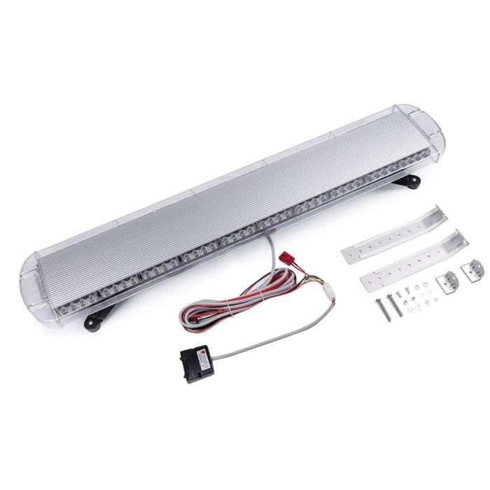 Voyant D'Alerte Urgence LED Riloer - Lampe Stroboscopique 12V - Pour Véhicules, Chantiers - Jaune/Bleu